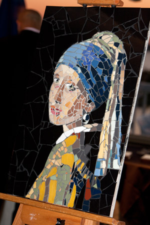 Mosaic Girl  with a Pearl Earring