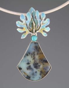 Joanne Conant - Blue Leaf Pendant