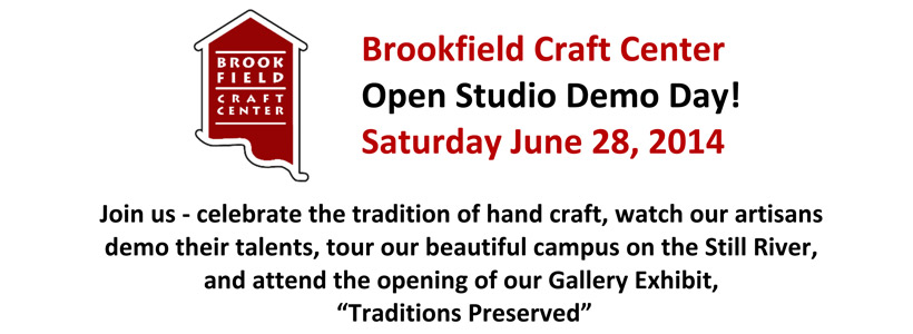 Brookfield Craft Center to Hold Open Studio Demo Day and Gallery Events